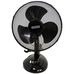 Status black desk fan