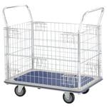 Steel Platform Trolley with Chrome Plated Mesh Panels