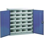 Steel Storage Cabinet with 24 plastic containers