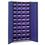 Steel Storage Cabinet with 40 plastic containers