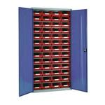 Steel Storage Cabinet with 52 plastic containers