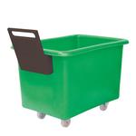 Green food-grade container truck with handle