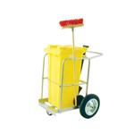 Street cleaning barrow kit with 120L yellow wheelie bin