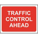 Traffic Control Ahead Road Sign