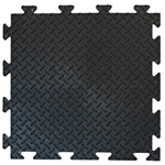 Tuff-Tile Recycled PVC Diamond Top Interlocking Floor Tiles 