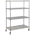 Vented Polymer Shelving System with 4 shelves