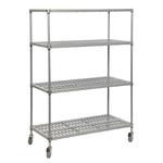 Vented Polymer Shelving System with 4 shelves