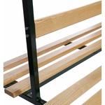Ash hardwood backrest to complement Benchura Evolve single and double-sided changing room benches