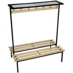 Benchura Evolve double-sided bench with mesh top shelf
