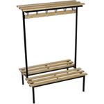Evolve Range - Square Frame Duo Bench with Wood top shelf