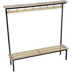 Evolve Range - Square Frame Solo Bench with Wood top shelf