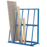 Vertical storage rack with 4 sections