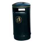 Victorian Outdoor Hooded Top Litter Bin with Liner