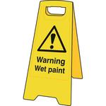 Warning wet paint floor safety sign