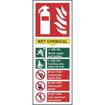 Wet Chemical Fire Extinguisher Sign