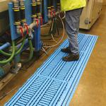 Blue duckboard flooring and ramps