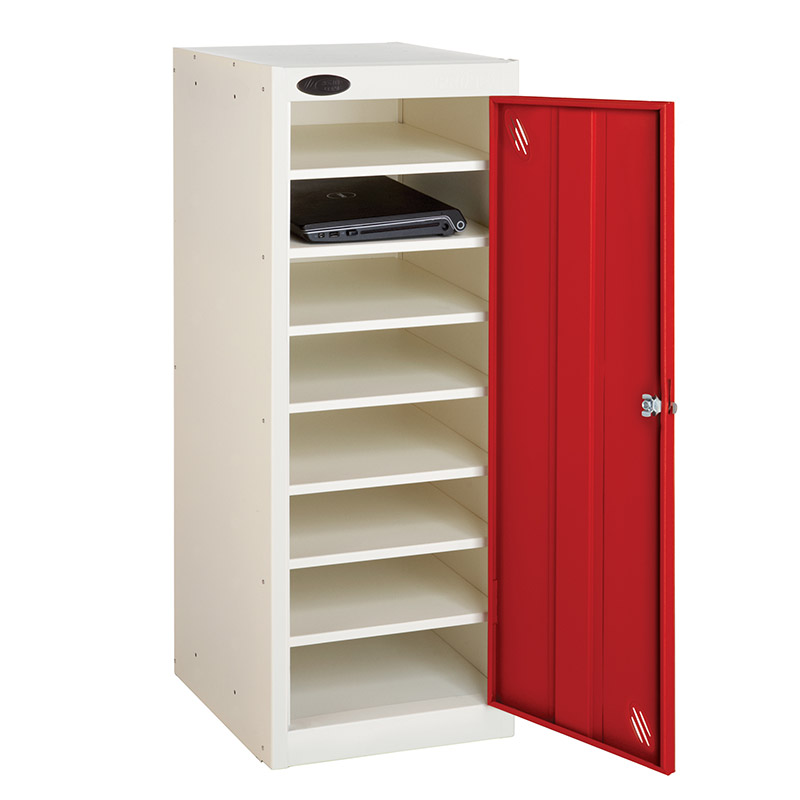 Single Door, 8 Shelf Laptop Storage Locker - 1000 x 380 x 460mm