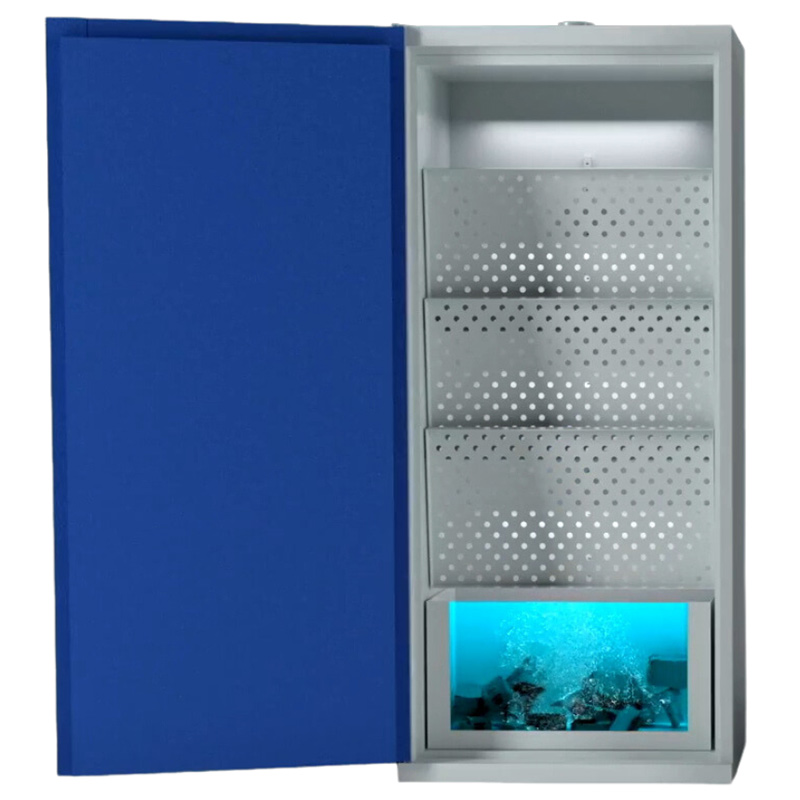 1-Door Lithium-Ion Battery Storage Cabinet with Control Panel & 3 x 6 Charging Points - 1540 x 595 x 600mm