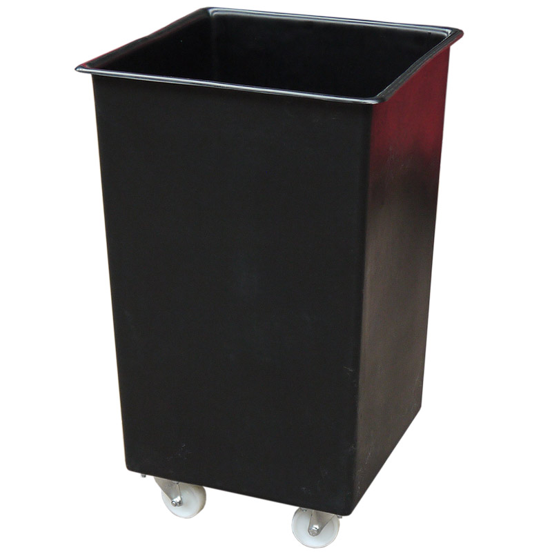 118L Black Recycled Plastic Tapered Truck - 760h x 460w x 460L