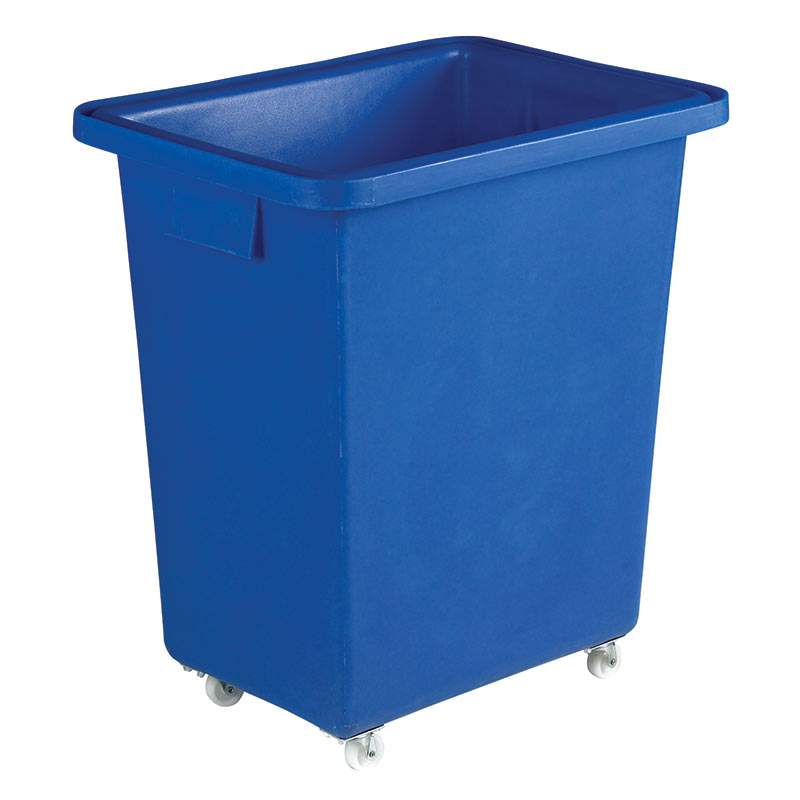 125L Royal Blue Mobile Bottle Skip - 770 x 500 x 680mm