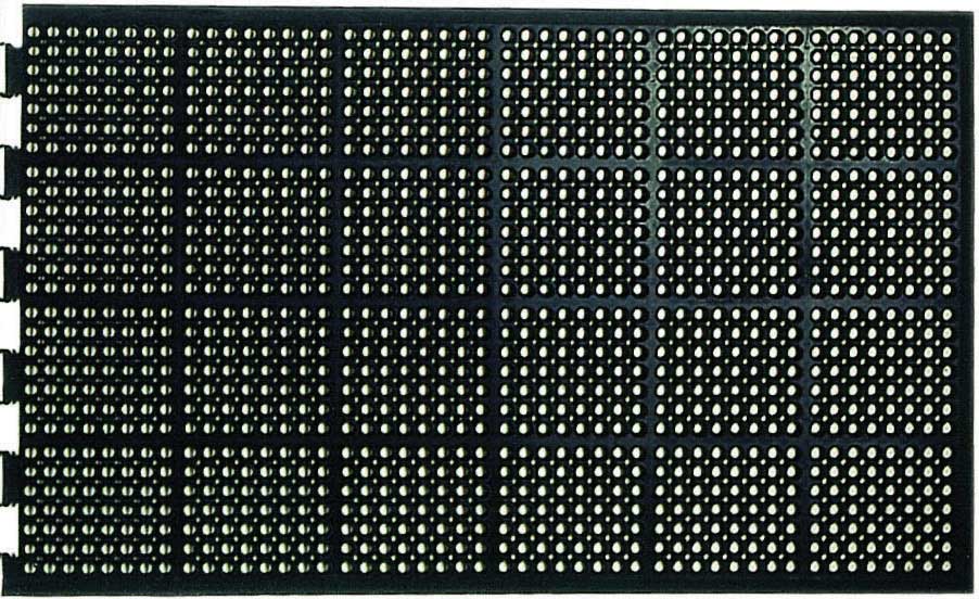 Heavy Duty Interlocking Anti-Fatigue Floor Mats - 900mm x 1.5m with 2 Long Edges / 1 Short Edge
