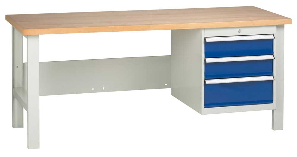 1800mm wide Basic Industrial Workbench with 1x Drawer Unit