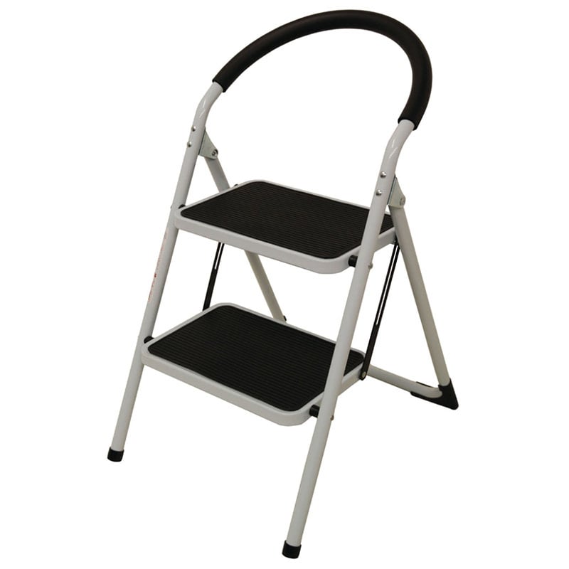 2-Tread Step Ladder - Grey Frame - 150kg Capacity