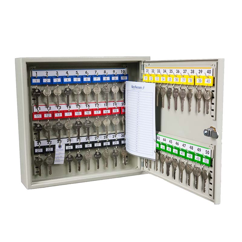 Heavy-Duty Steel Key Security Cabinet - 50 key capacity