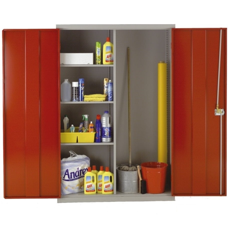 1220 w Large Volume Cupboard with Central Divider + 3 Shelves