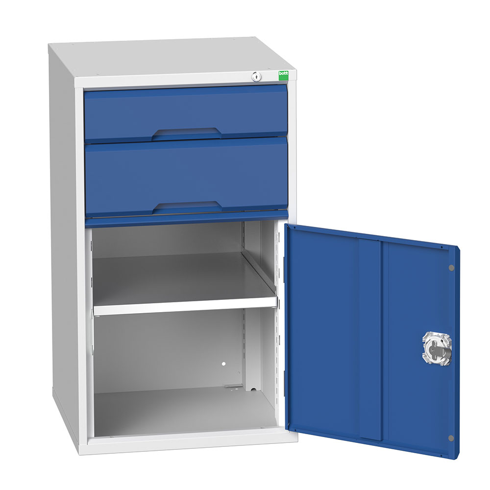 Bott Verso Steel Storage Cabinet - 2 drawers, 1 cupboard - 900 x 525 x 550mm