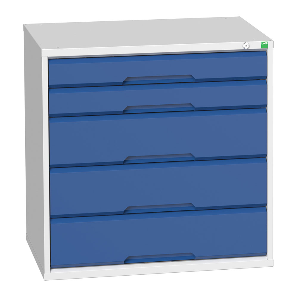 Bott Verso Steel Storage Cabinet - 5 drawers - 800 x 800 x 550mm