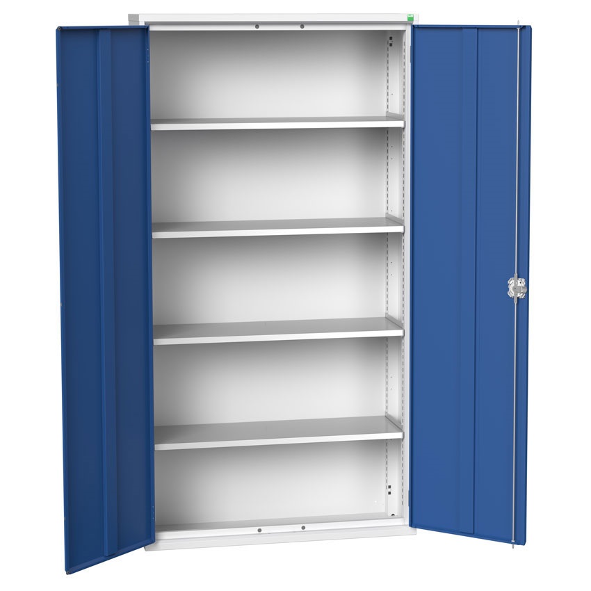 Bott Verso Freestanding Industrial Steel Cupboard with 4 Shelves - 2000 x 1050 x 350mm