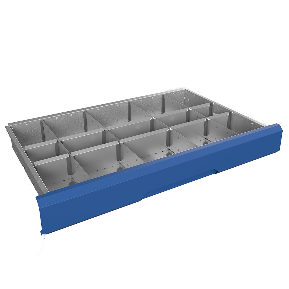 Bott Metal Drawer Dividers - 15 compartments  - 800mm wide 100-125mm high