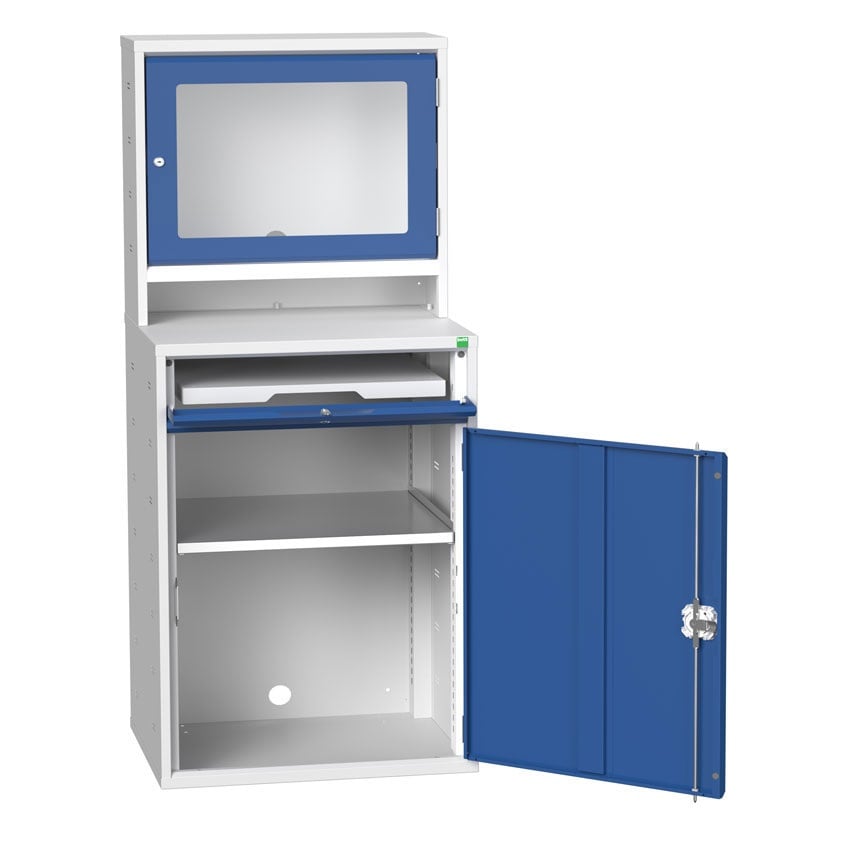 Bott Computer Workstation with enclosed top and single cupboard - 1650 x 650 x 550