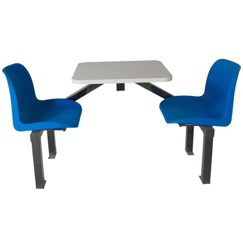 2 Seater Canteen Table & Chairs Wall Unit (single entry) - 725 x 1690 x 530mm