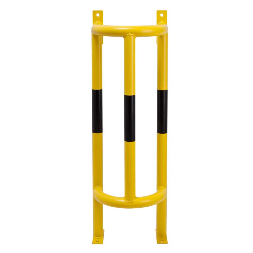 TRAFFIC-LINE Pipe Protector Wall & Floor Fixed - 1000 x 350 x 300mm (H x W x D) - Yellow/Black