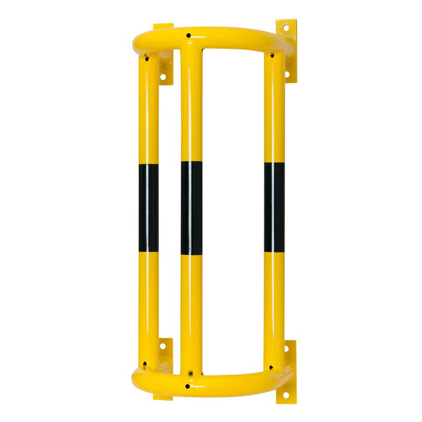 TRAFFIC-LINE Pipe Protector Wall Mounted - 1000 x 350 x 300mm (H x W x D) - Yellow/Black