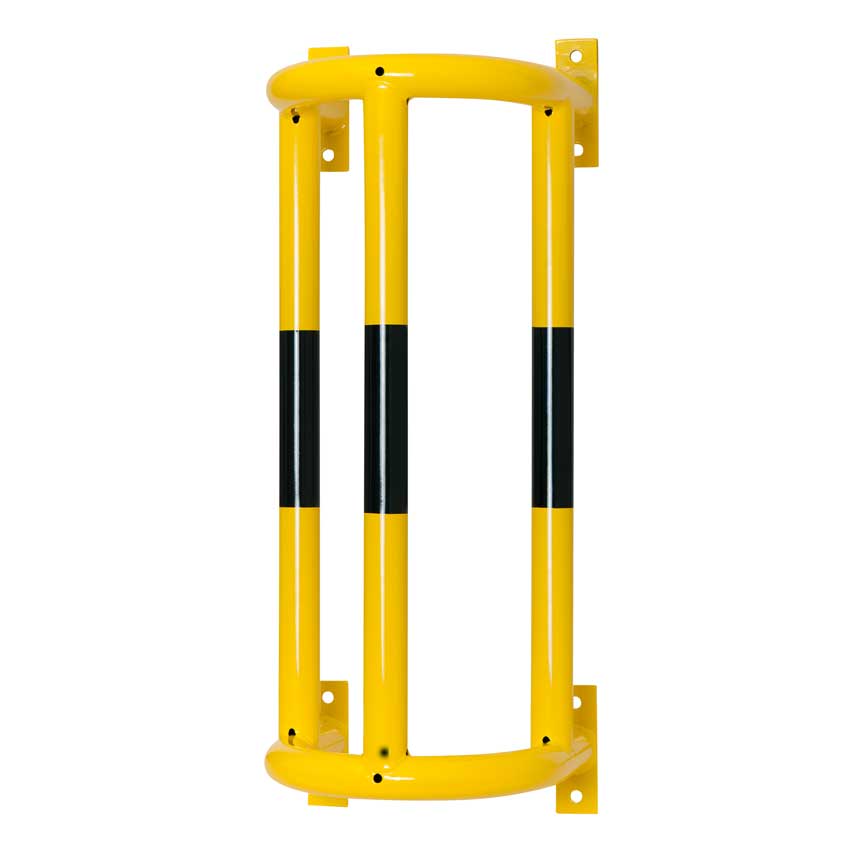 TRAFFIC-LINE Pipe Protector Wall Mounted - 1000 x 350 x 300mm (H x W x D) - Yellow/Black