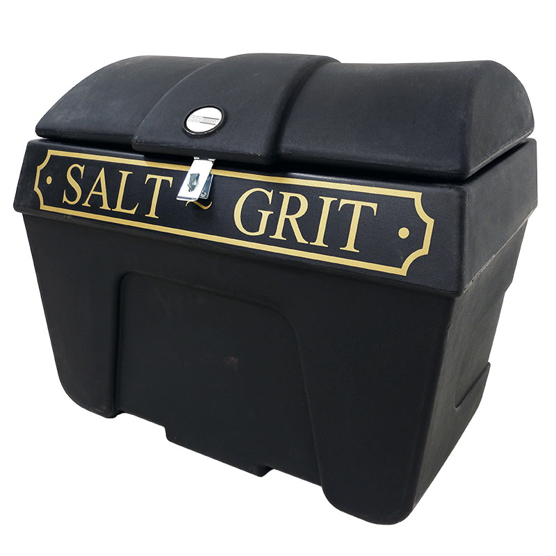 200L Black & Gold Victoriana Grit Bin with hasp & staple (No hopper)