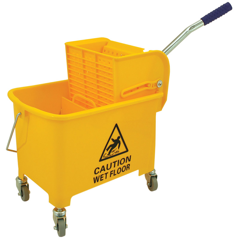 Mobile Mop Bucket with Wringer - Yellow