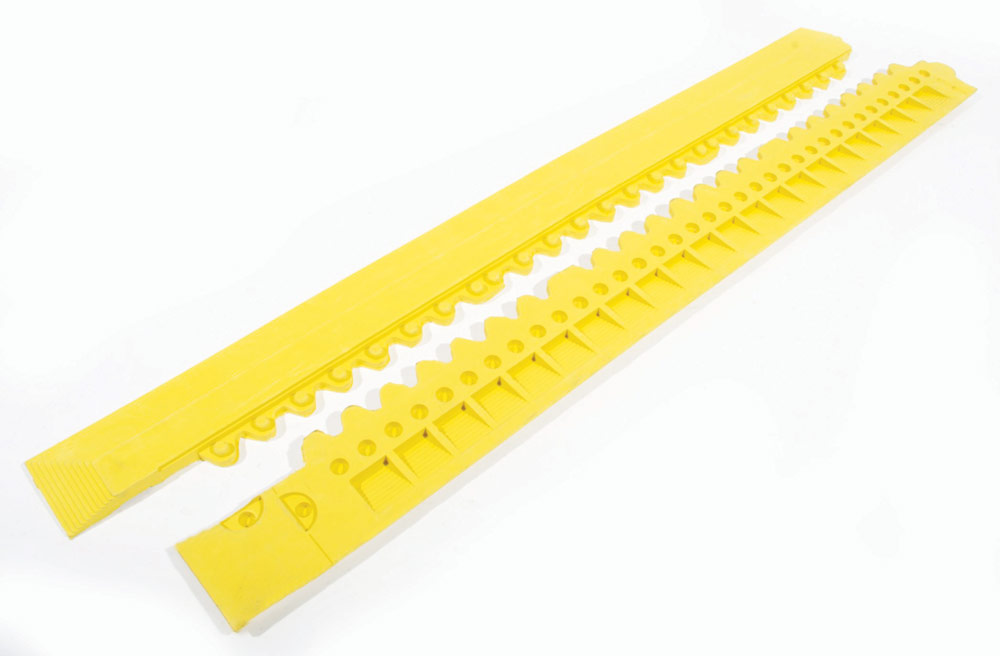 Fatigue-Step Modular Anti-Fatigue Mat Male edging in yellow