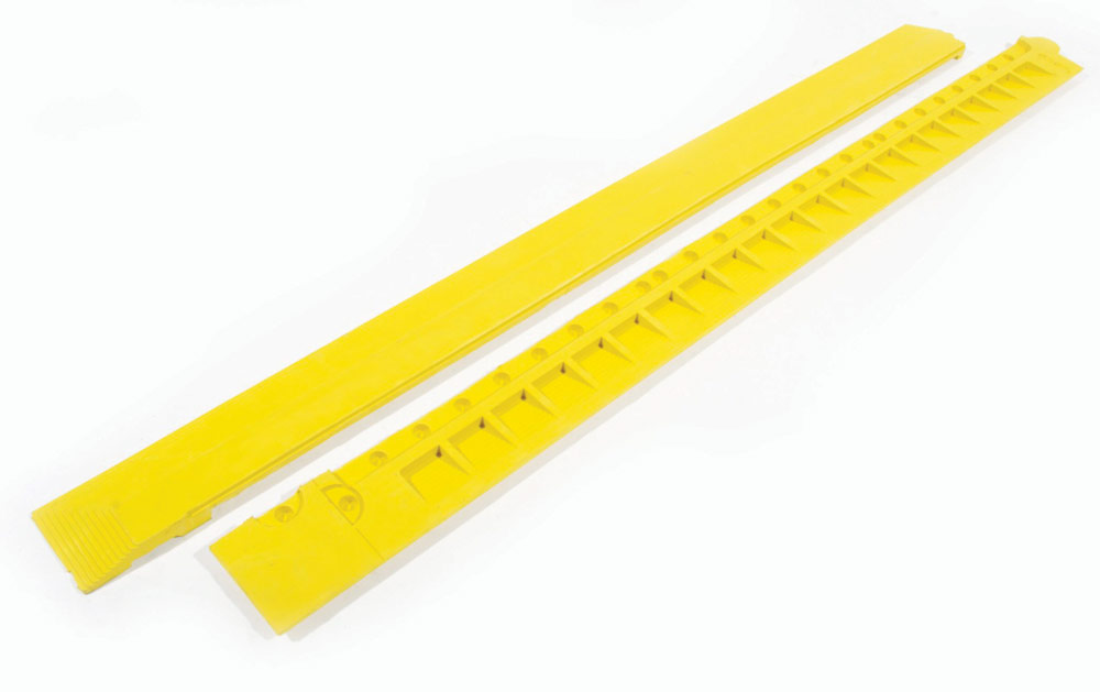 Fatigue-Step Modular Anti-Fatigue Mat Female edging in yellow