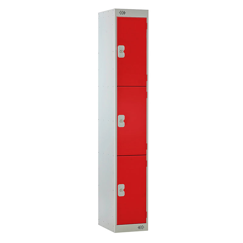 Fastrack Three Door Metal Locker - 1800 x 300 x 300mm
