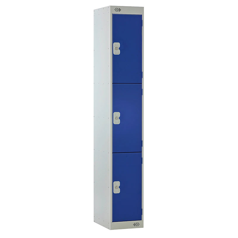 Fastrack Three Door Metal Locker - 1800 x  300 x 450mm