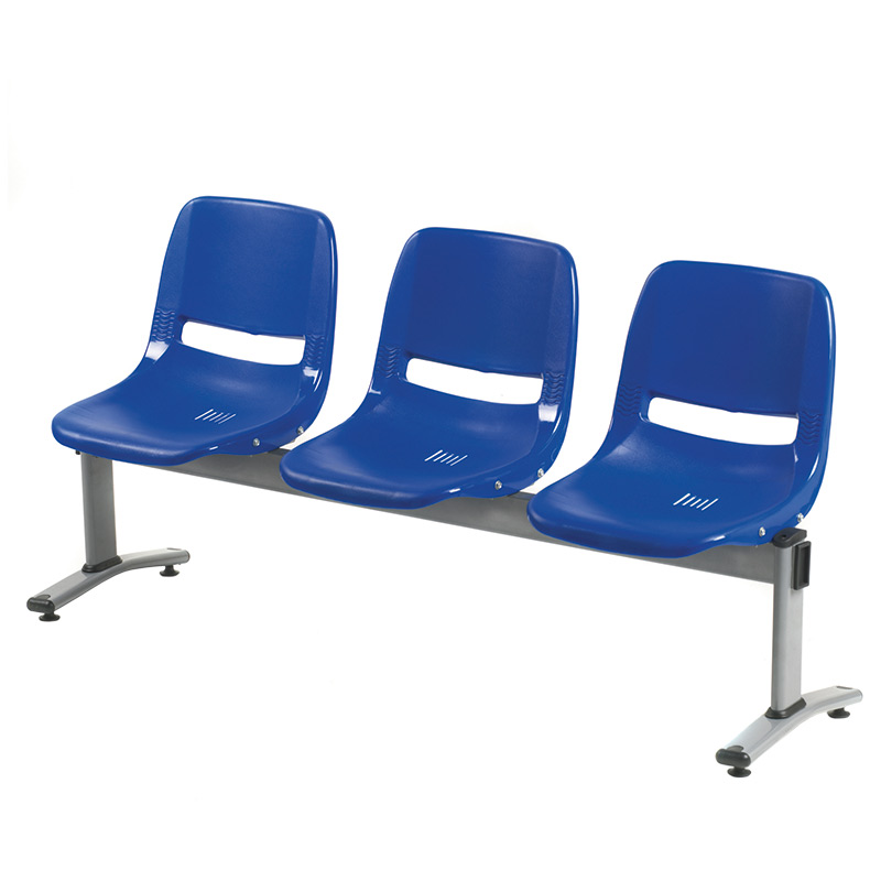 3 Seater Beam Bench - 1670 x 550 x 790mm - heavy duty polypropylene