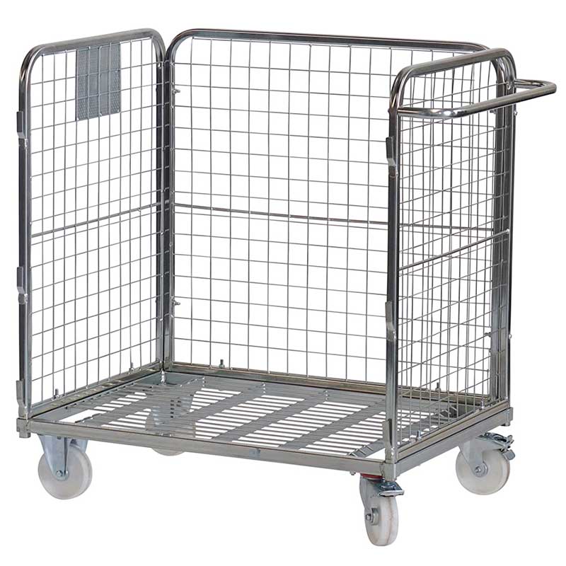 3 Sided Compact Merchandise Picking Trolley - 1000 x 1010 x 660mm
