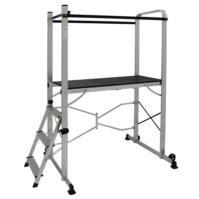 Climb-It 3 Tread Folding Work Platform - 1860 x 1077 x 1360 (H x W x D mm)