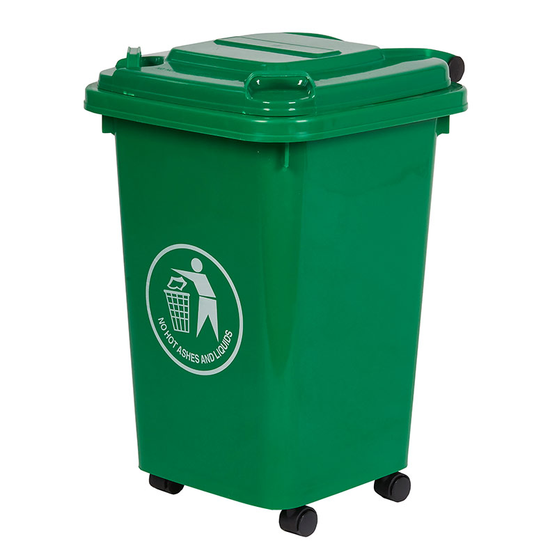 30L Green Indoor Wheeled Bin - 520 x 350 x 400 - Complies to BS/EN 840