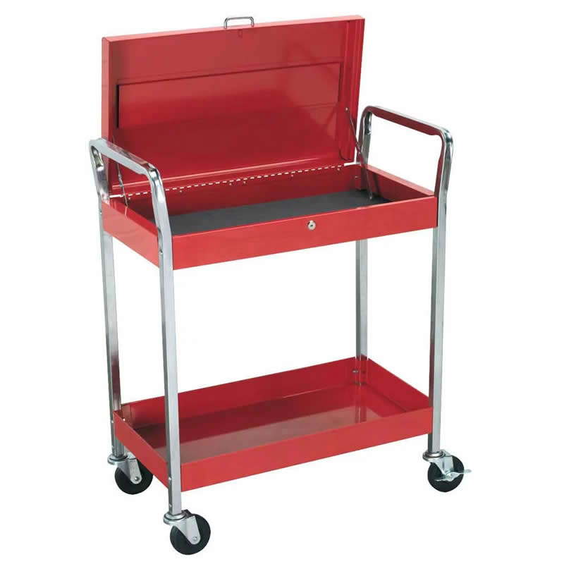 Sealey Heavy Duty Workshop Trolleys - 2 tray with top box