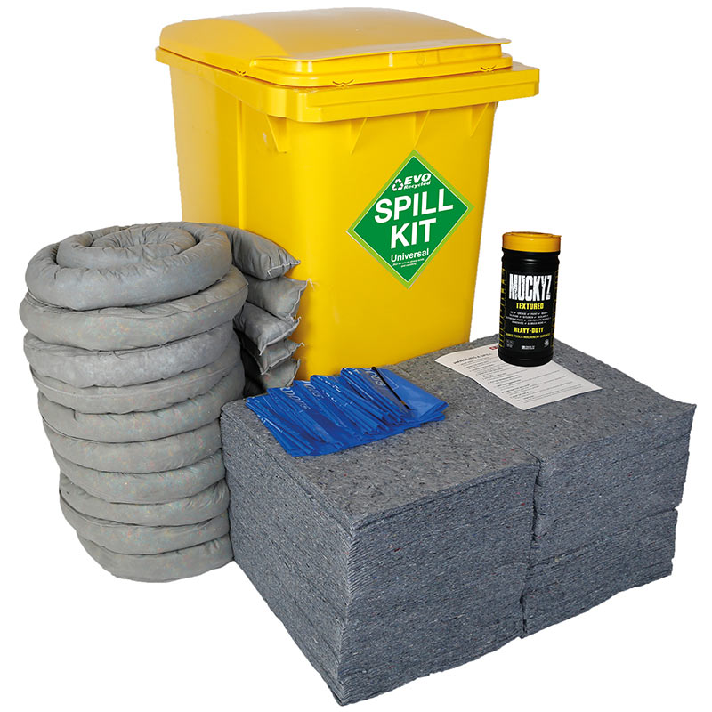 360L EVO Recycled Spill Kit with 360L Yellow Wheelie Bin